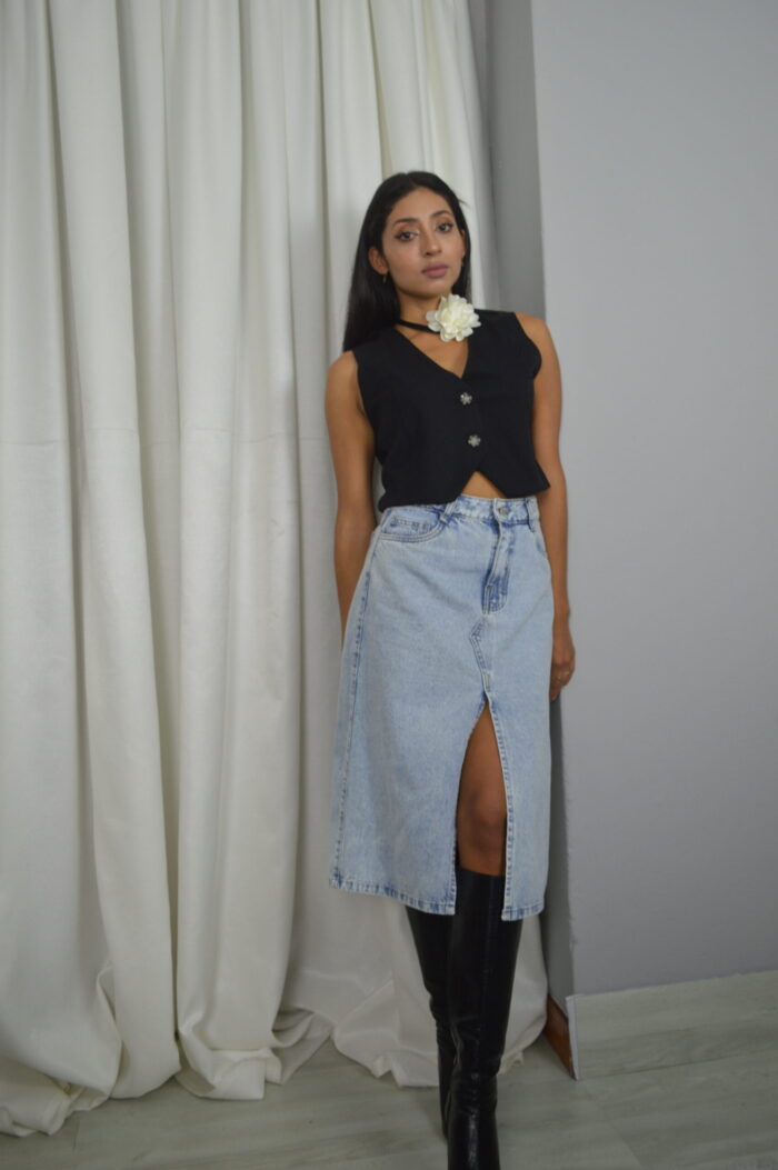 LONG SKIRT DENIM - Imagen 4
